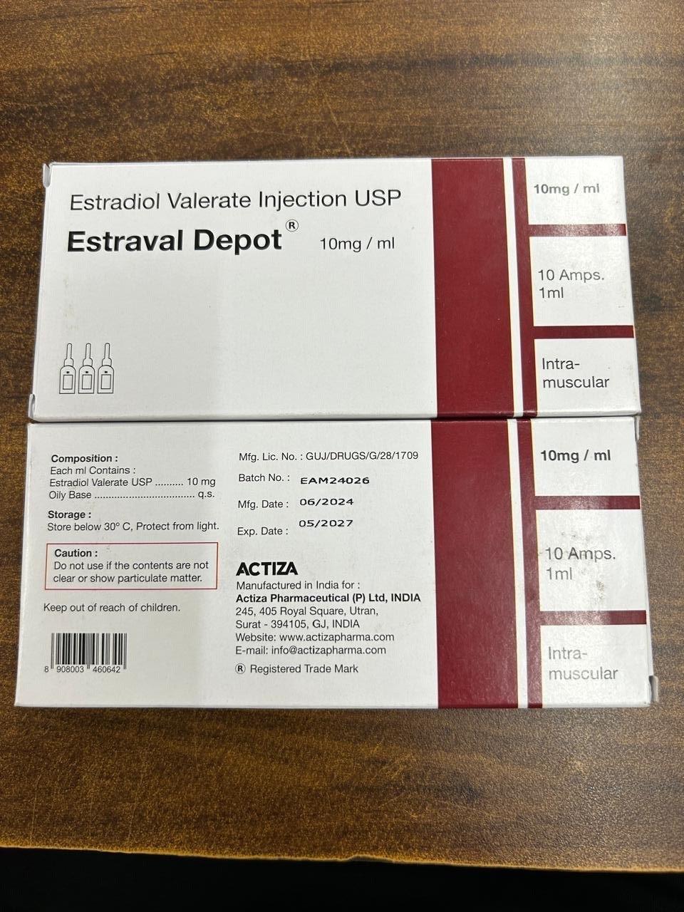 Actiza戊酸雌二醇注射液（Estraval Depot）